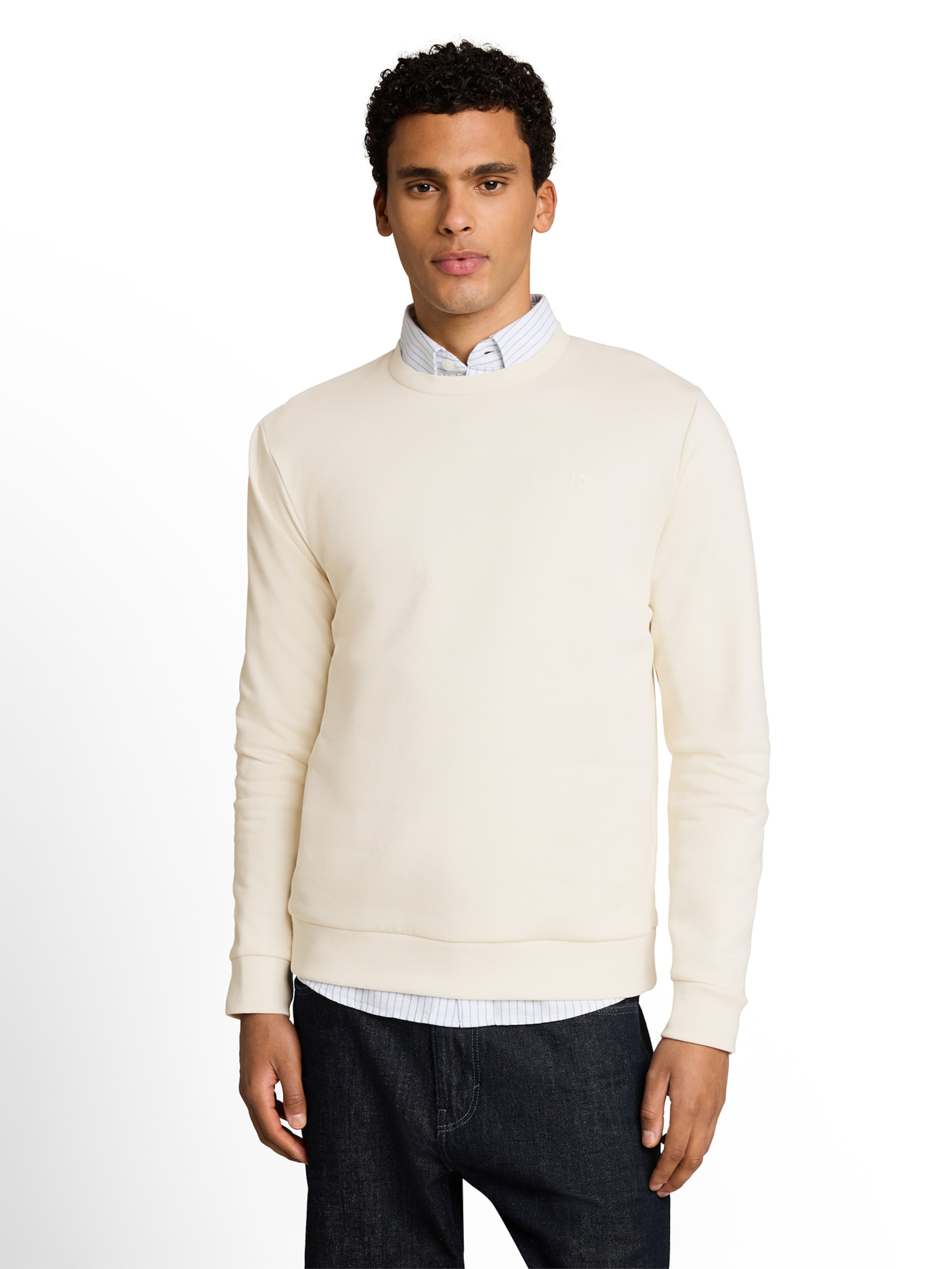 TOM TAILOR DENIM Sweatshirt i beige: forside