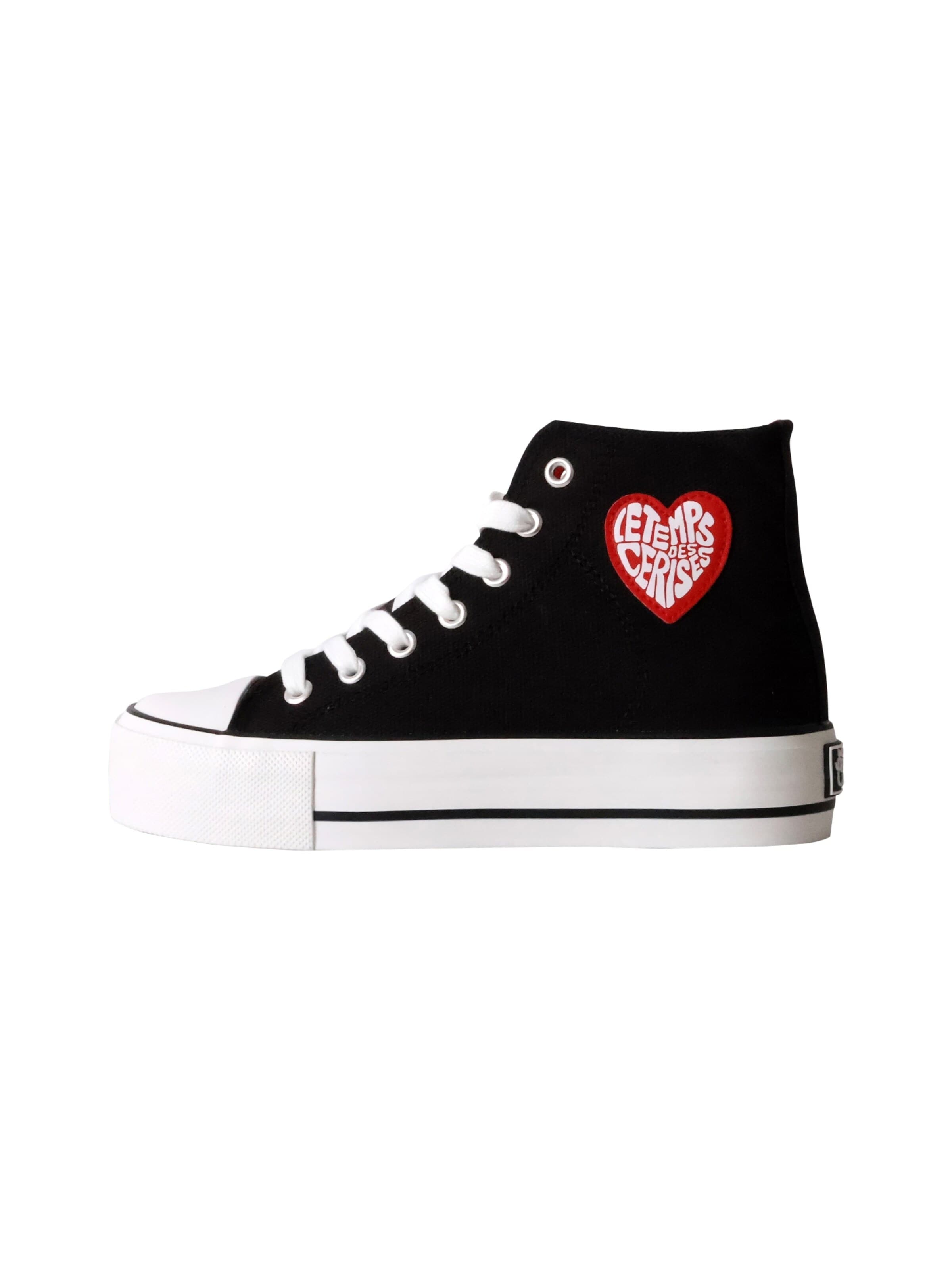 Le Temps Des Cerises Sneakersy wysokie w kolorze czarny: przód