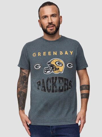 Recovered T-Shirt 'NFL Green Bay Packers' in Grau: predná strana