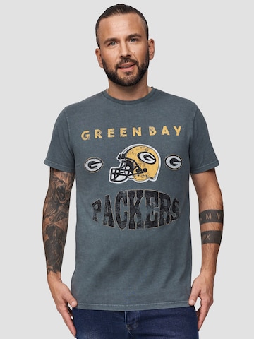 T-Shirt 'NFL Green Bay Packers' Recovered en gris : devant