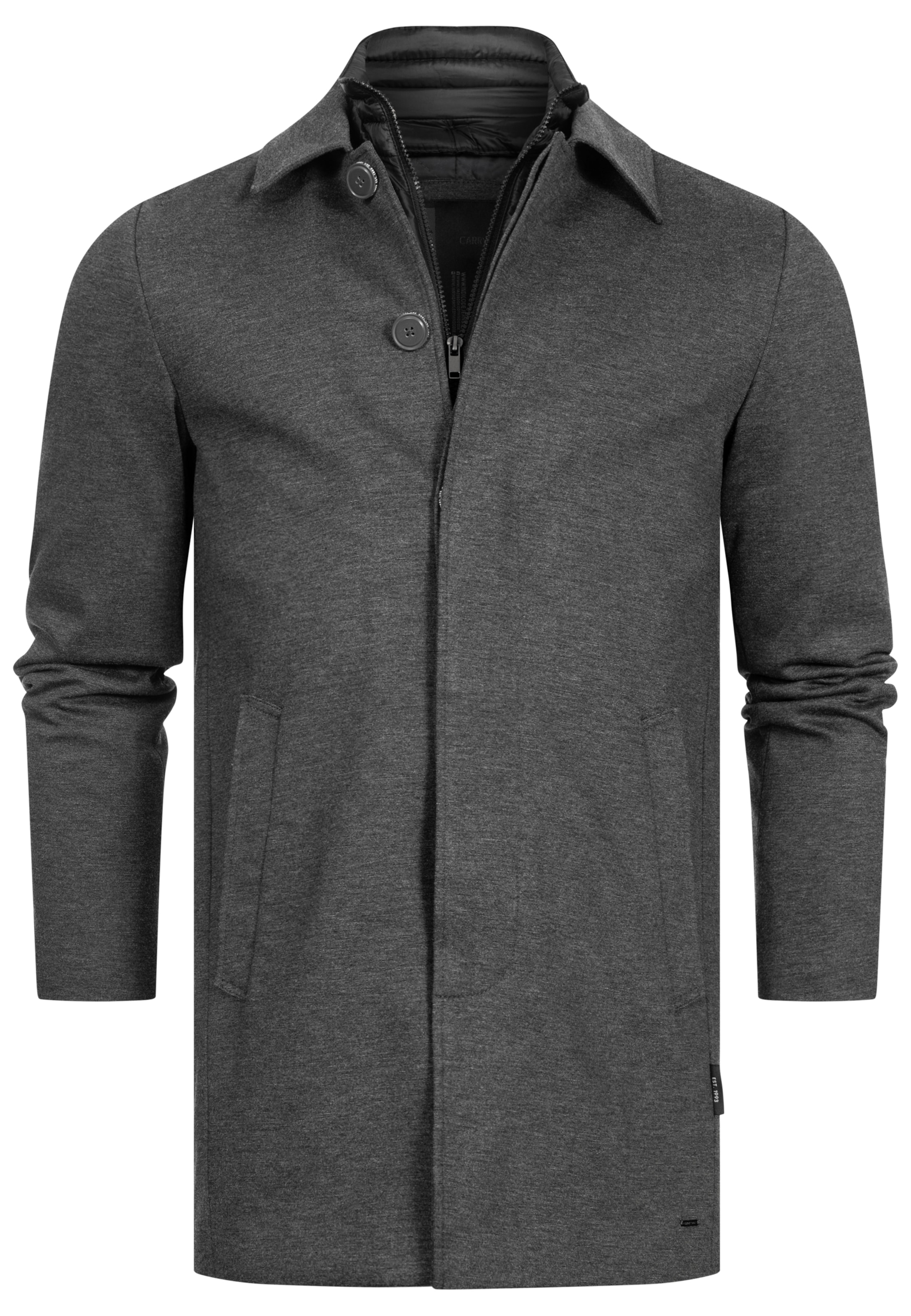 INDICODE JEANS Tussenjas 'Benyome' in Grijs: voorkant