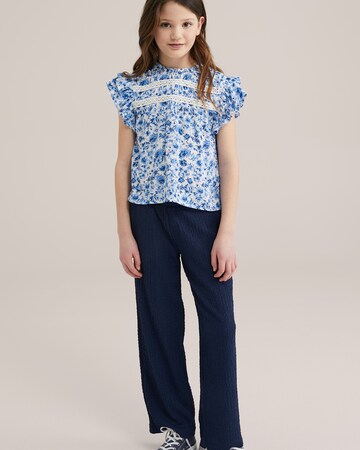 WE Fashion Regular Trousers in Blue