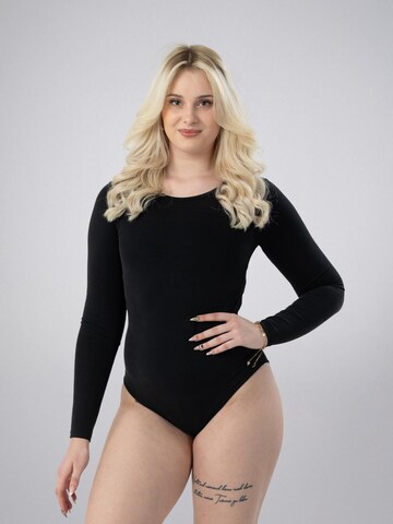 LEAFLETIC Body 'Leafletic Women’s Bodysuit' in Zwart: voorkant