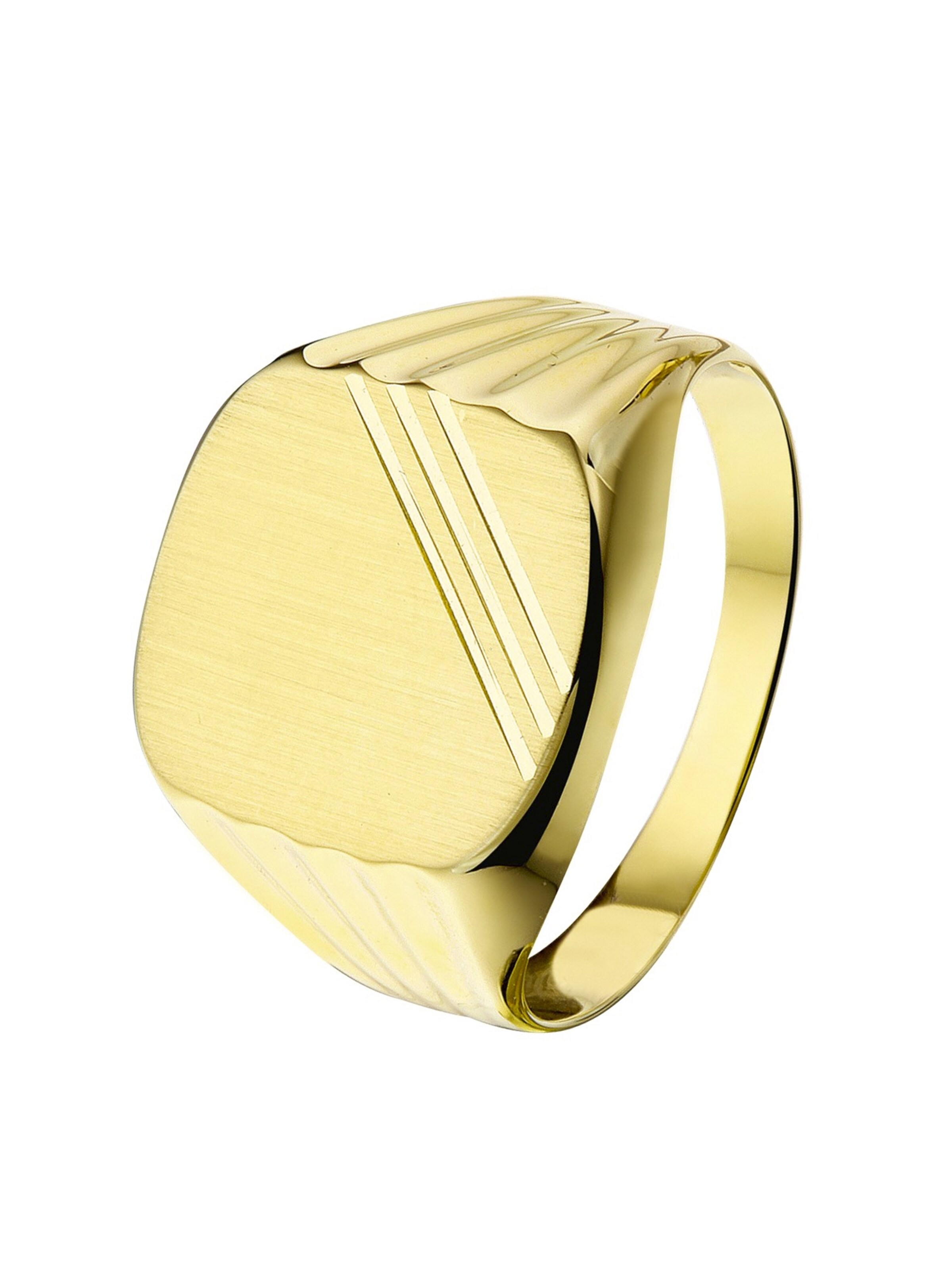 Lucardi Ring 'Klassisch' in Gold: front