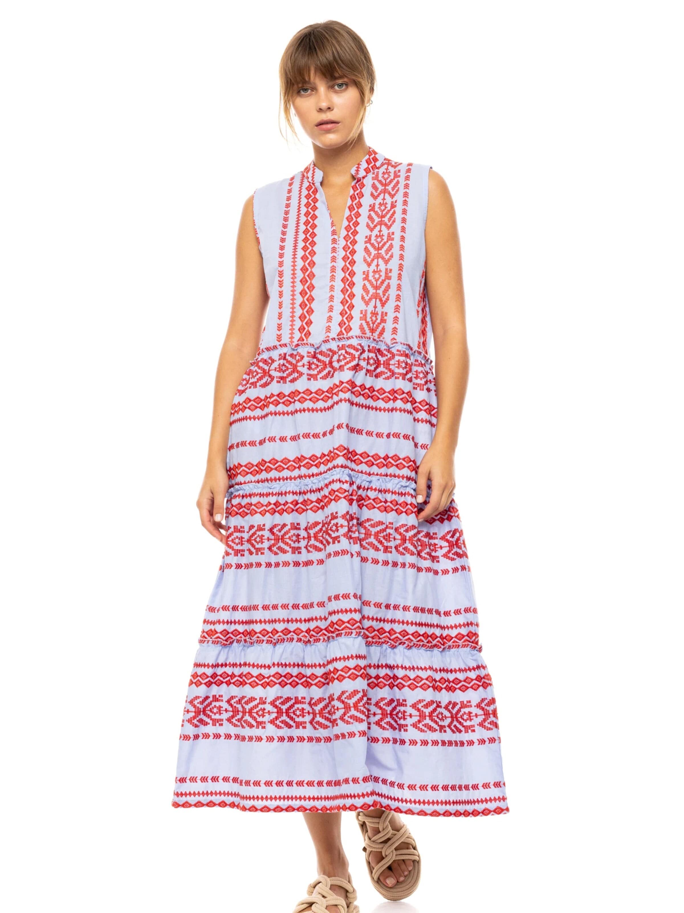 Pink Label Vestido de verão 'BEACHWEAR LONG EMBRODERY ICE BLUE' em 36 em azul claro, Vista do artigo
