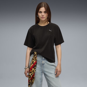 PUMA Shirt 'Essentials' in Zwart: voorkant