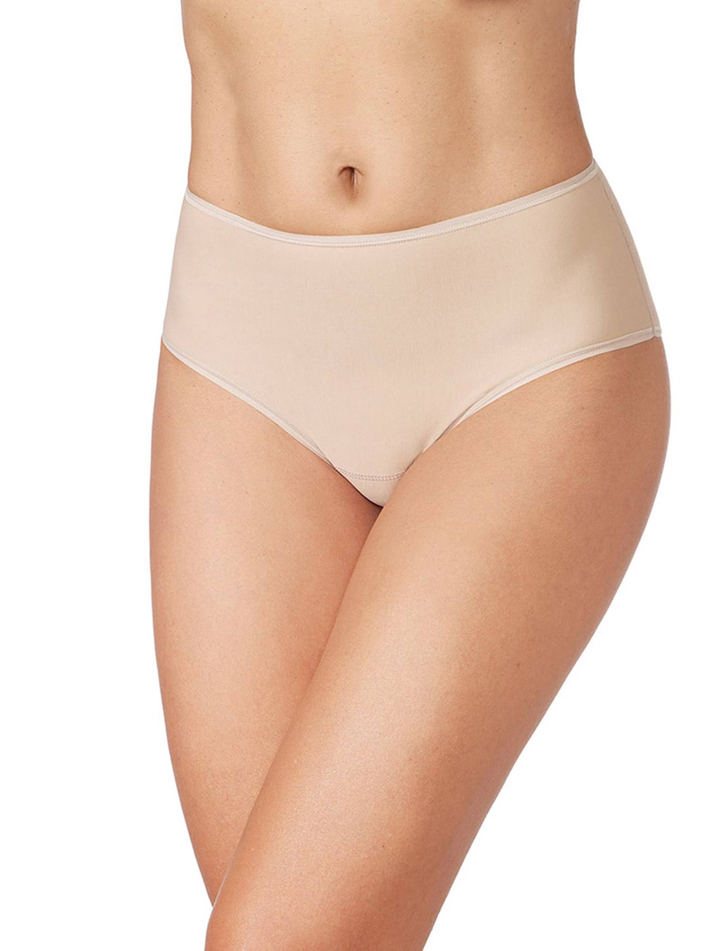 zd ZERO DEFECTS Broekje 'Aurora high waist panty organic cotton' in Beige: voorkant