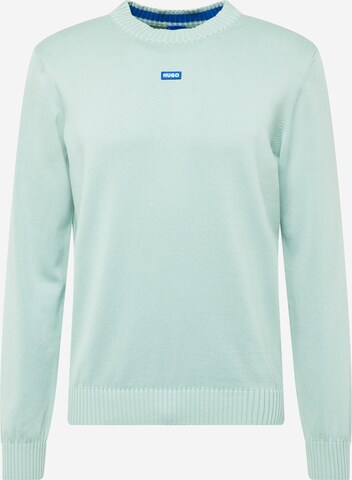 HUGO Sweater 'San Cosmo' in Green: front