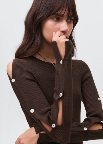 MANGO TEEN Knitted dress in Brown