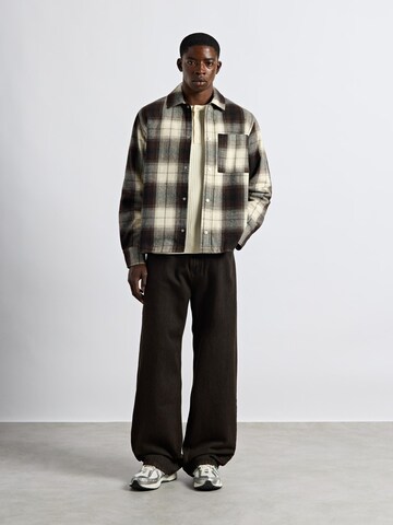 Burocs Comfort fit Button Up Shirt in Brown