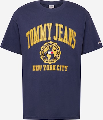 zils Tommy Jeans T-Krekls: no priekšpuses