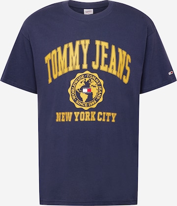 Tricou de la Tommy Jeans pe albastru: față