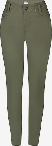 ze-ze Slimfit Hose 'Shape 3' in Grün: Vorderseite