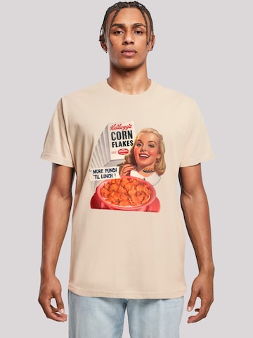 F4NT4STIC T-Shirt 'Kellogg's Corn Flakes Cereal 1950's' in Beige: Vorderseite