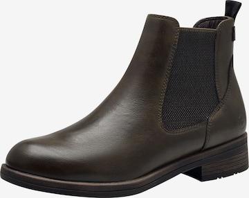 Tamaris Chelsea boots in Groen: voorkant