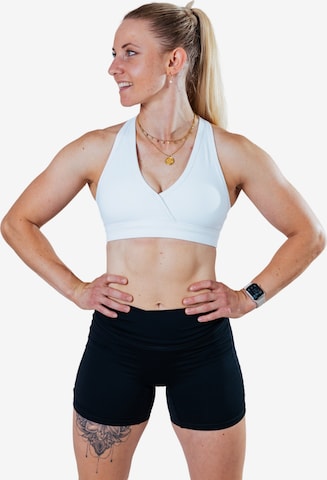 Lifters Sport-BH 'Race Sport' in Weiß: Vorderseite