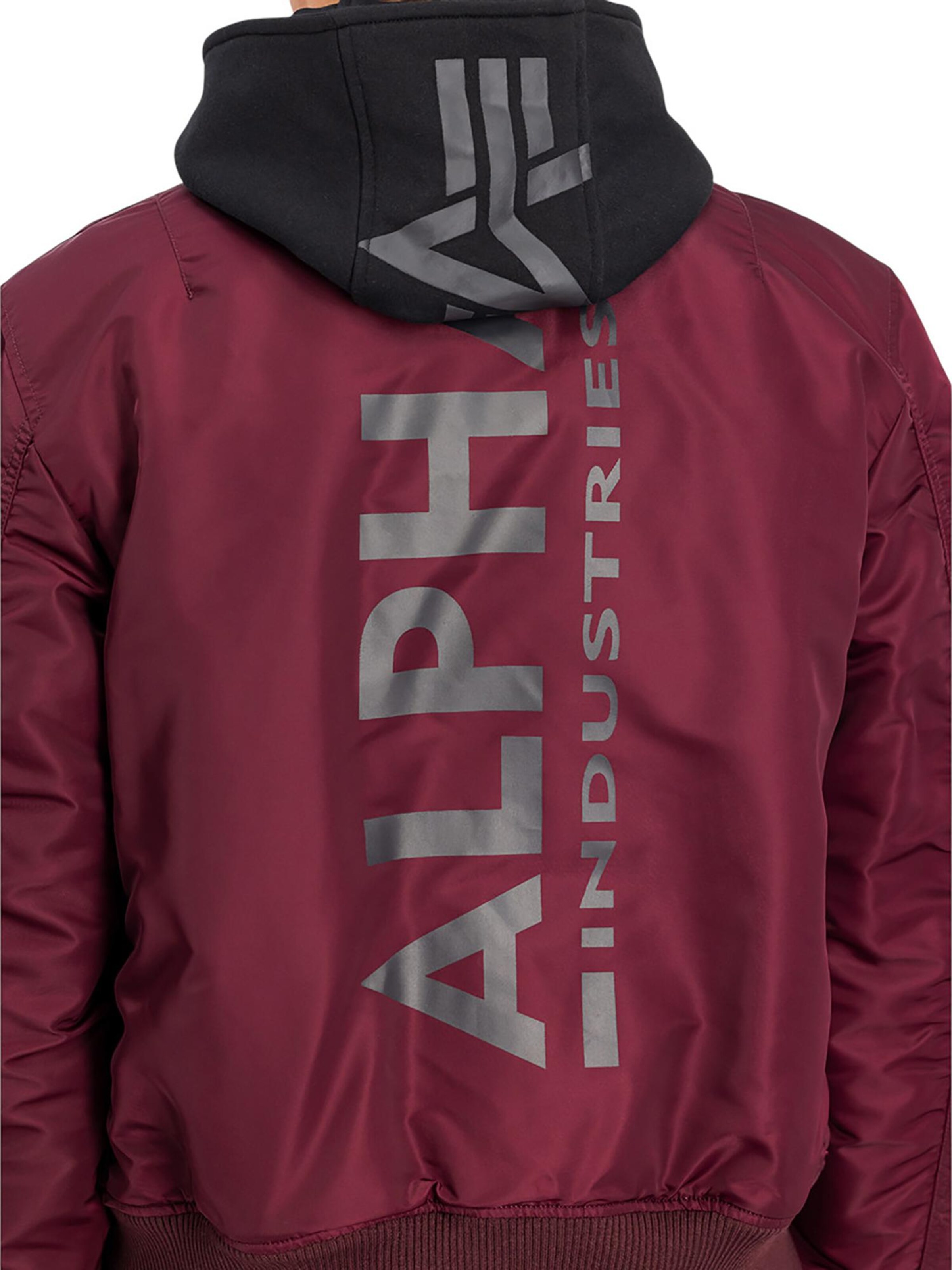 ALPHA INDUSTRIES Winter Jacket 'MA-1 ZH' in Red