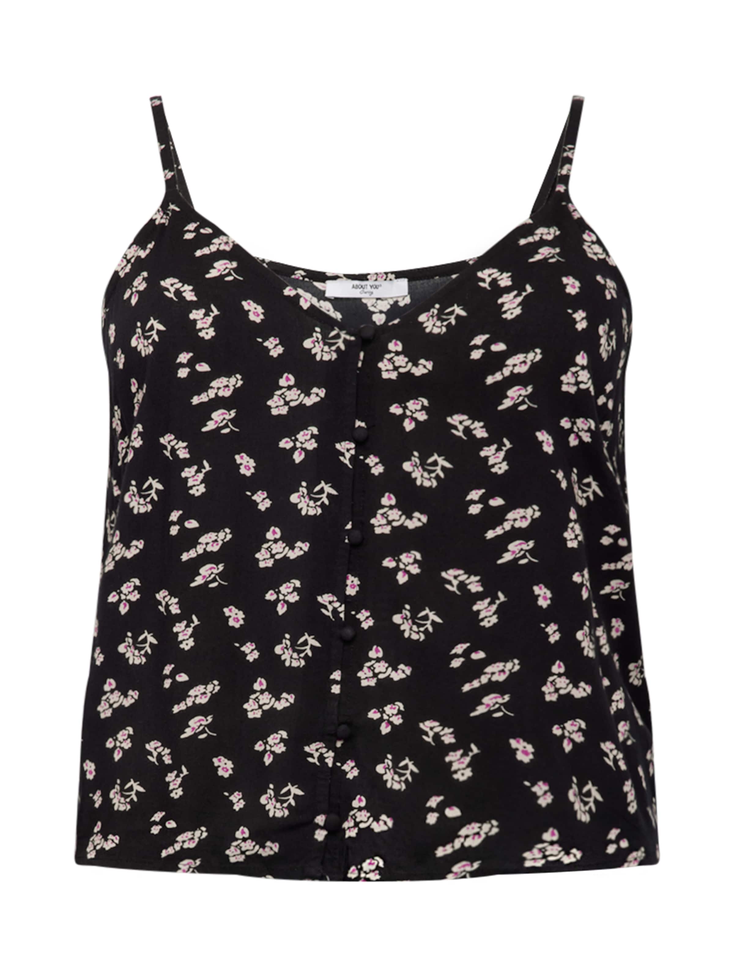 ABOUT YOU Curvy Top 'Chiara' in Black: front