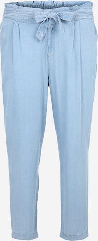 Vero Moda Curve Pleat-Front Pants 'LILIANA EVANY' in Blue: front