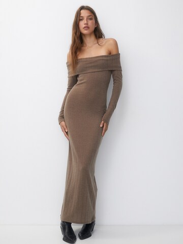 Pull&Bear Dress in Brown: front