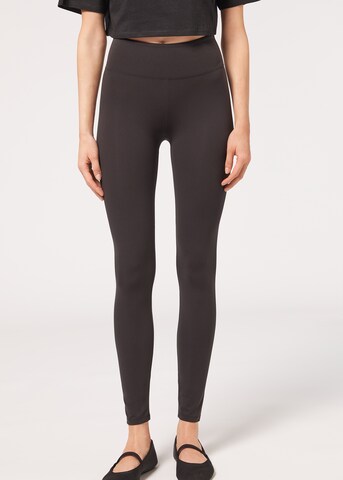 CALZEDONIA Skinny Leggings in Schwarz: Vorderseite