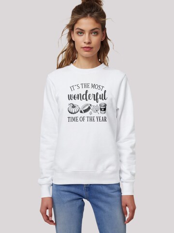 F4NT4STIC Sweatshirt 'Fall Its The Most Wonderful Time Of The Year' in Weiß: Vorderseite