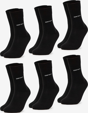 Occulto Socks 'Komfort Gabi' in Black: front