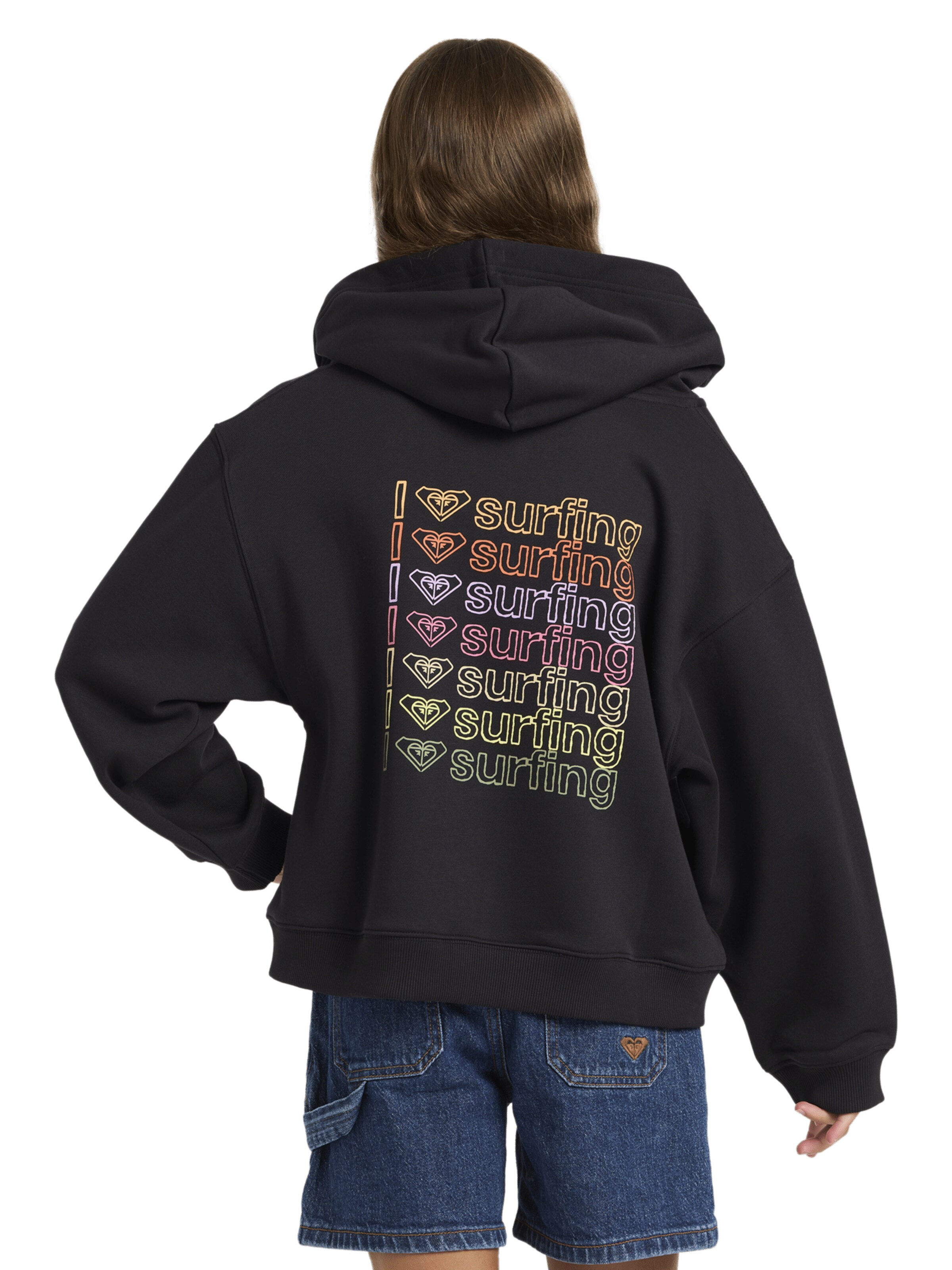 ROXY Sweatjacke 'Midnight Hike' in Schwarz: Vorderseite