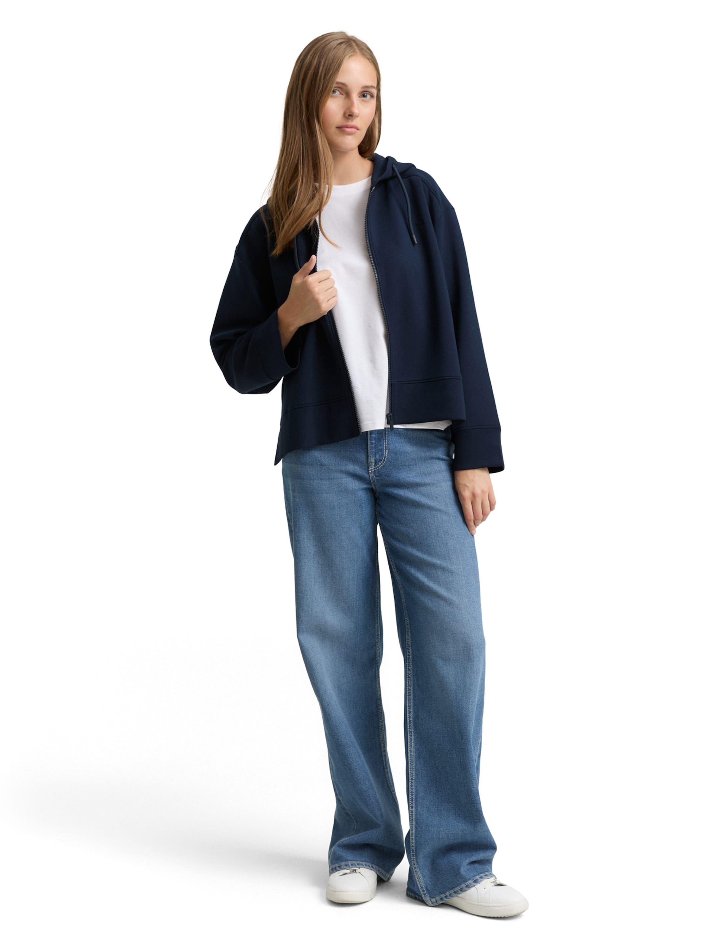 TOM TAILOR DENIM Sweat jacket in Blue