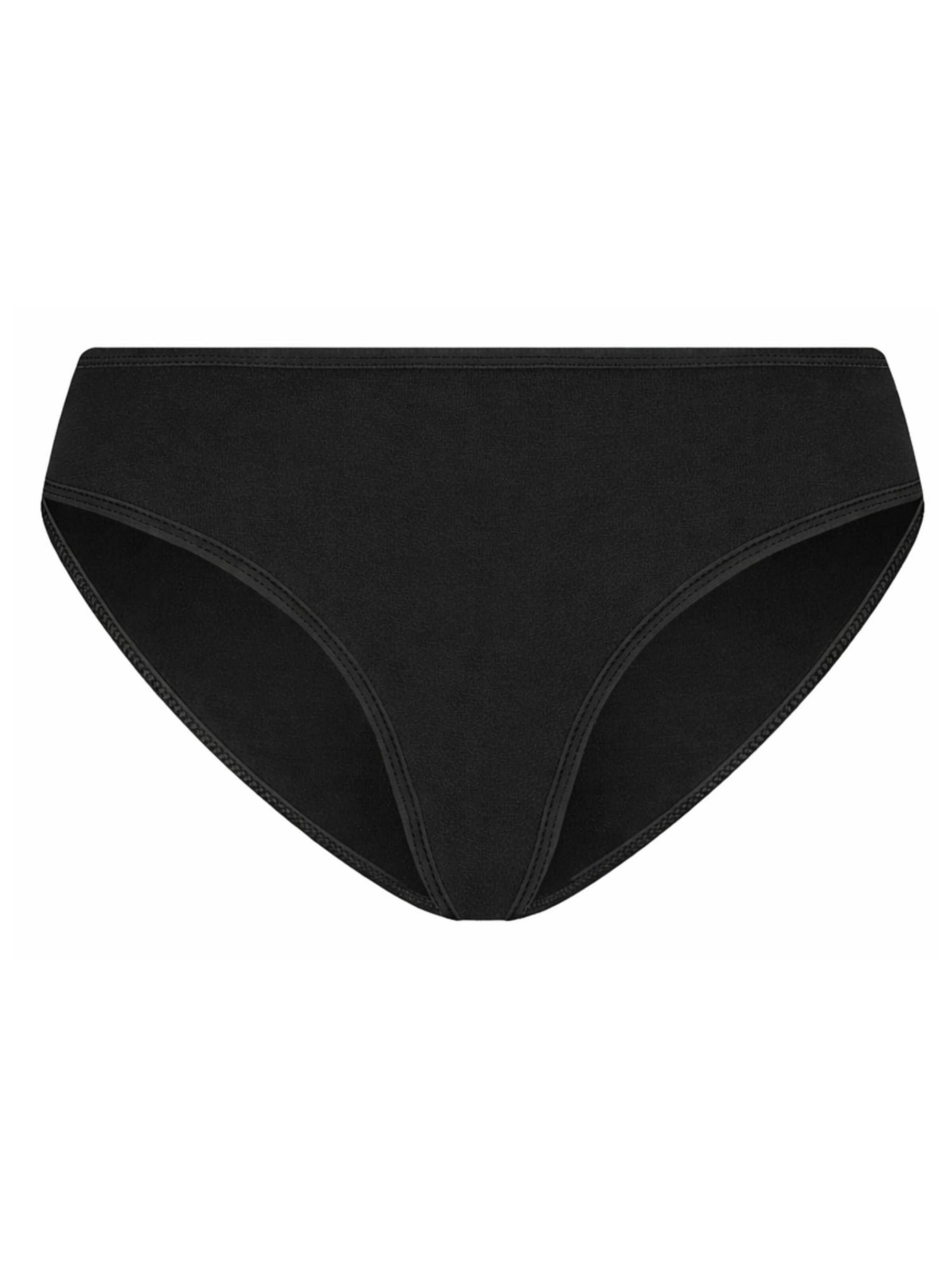 Albero Natur Slip 'Klassischer Bio-Baumwoll Damen Slip'‌‌‌ in Schwarz: Vorderseite