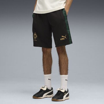 PUMA Loosefit Sportshorts 'Borussia Mönchengladbach King' in Schwarz: Vorderseite