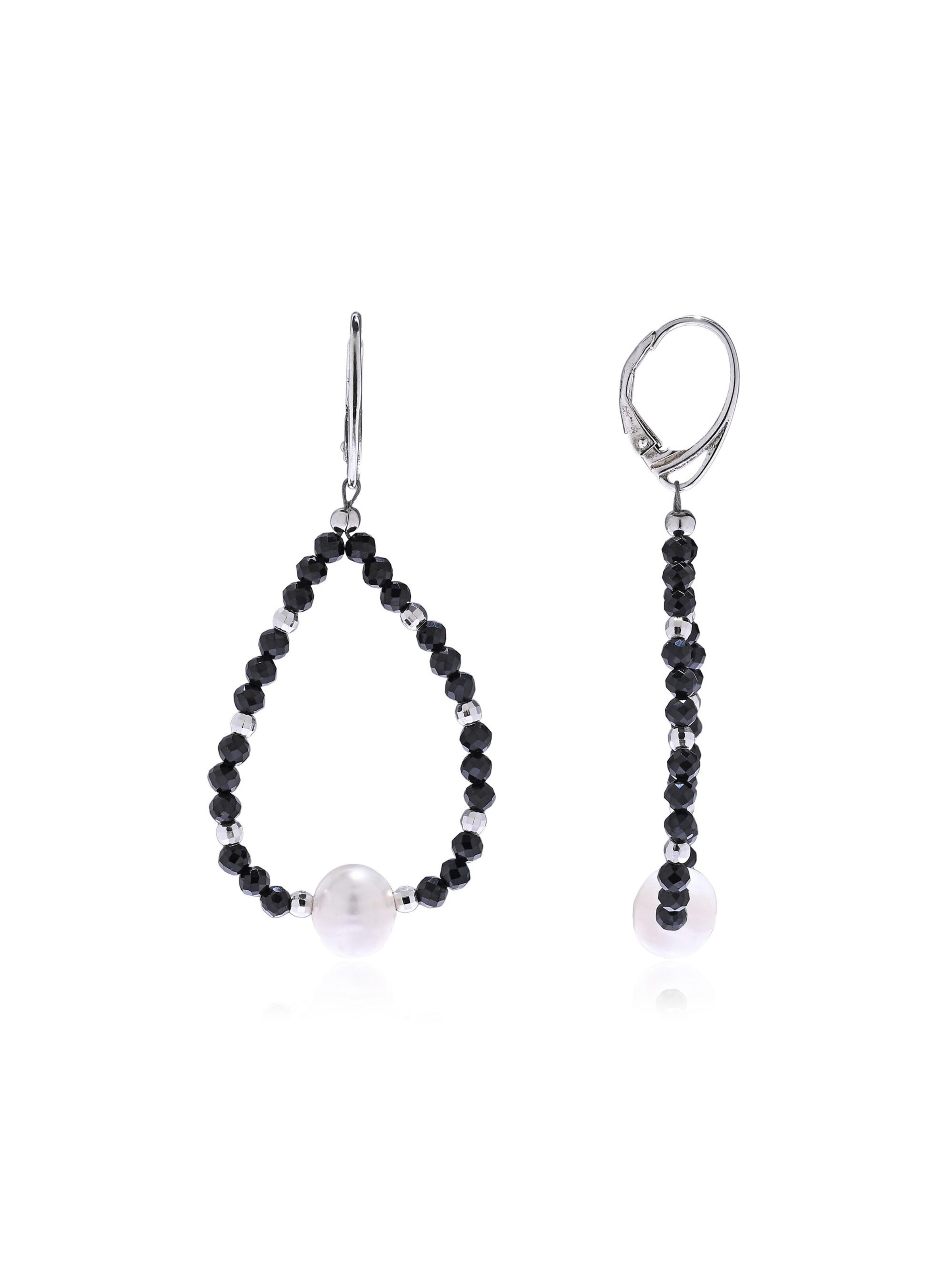 Cavill Earrings in Silver: front