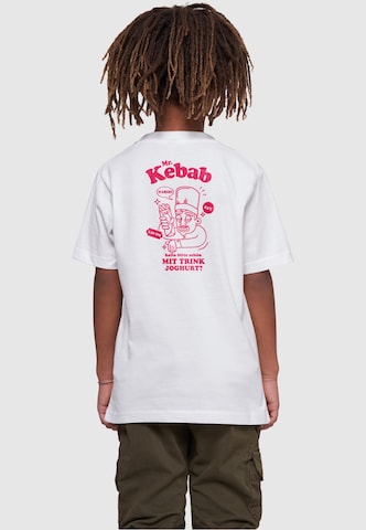 Mister Tee Shirt 'Mr Kebab' in Wit: voorkant