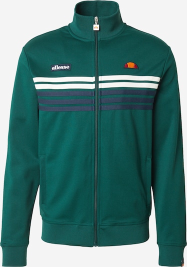 ELLESSE Collegetakki 'Vicenza' koossa S värissä tummansininen / tummanvihreä / oranssi / valkoinen, Tuotenäkymä