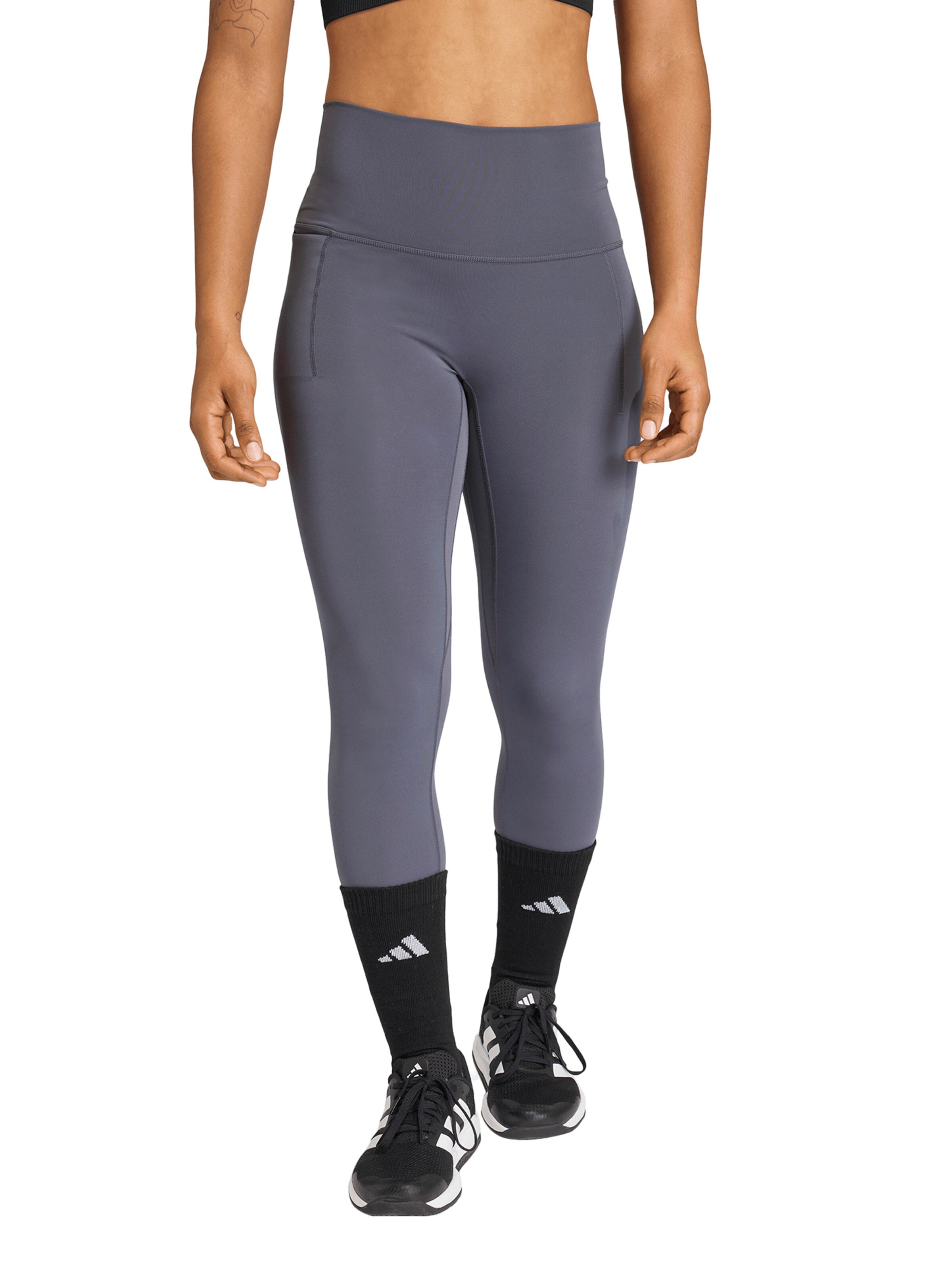 ADIDAS PERFORMANCE Skinny Sportnadrágok - szürke: elől