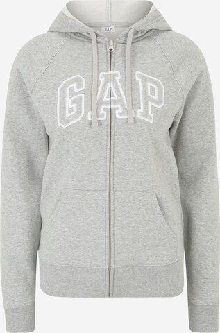 Gap Tall Zip-Up Hoodie 'HERITAGE' in Grey: front