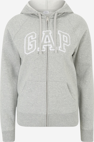 Gap Tall Sweat jacket 'HERITAGE' in Grey: front