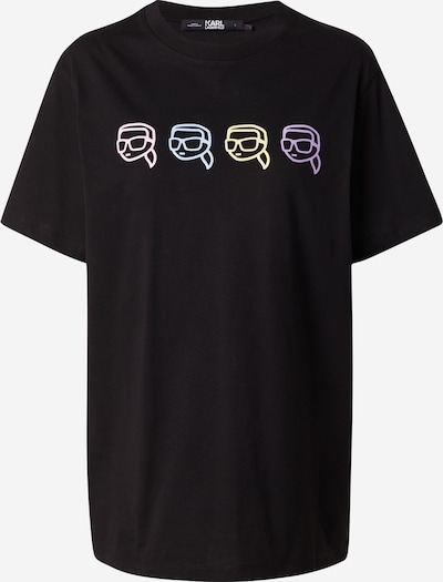 Karl Lagerfeld T-shirt 'Ikonik 2.0' i pastellgul / ljusgul / syrén / svart, Produktvy
