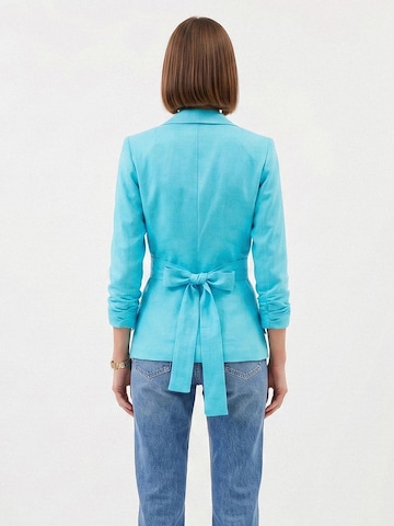 Blazer 'Linen Structured Blazer With Belt' di AVENUE N°29 in blu