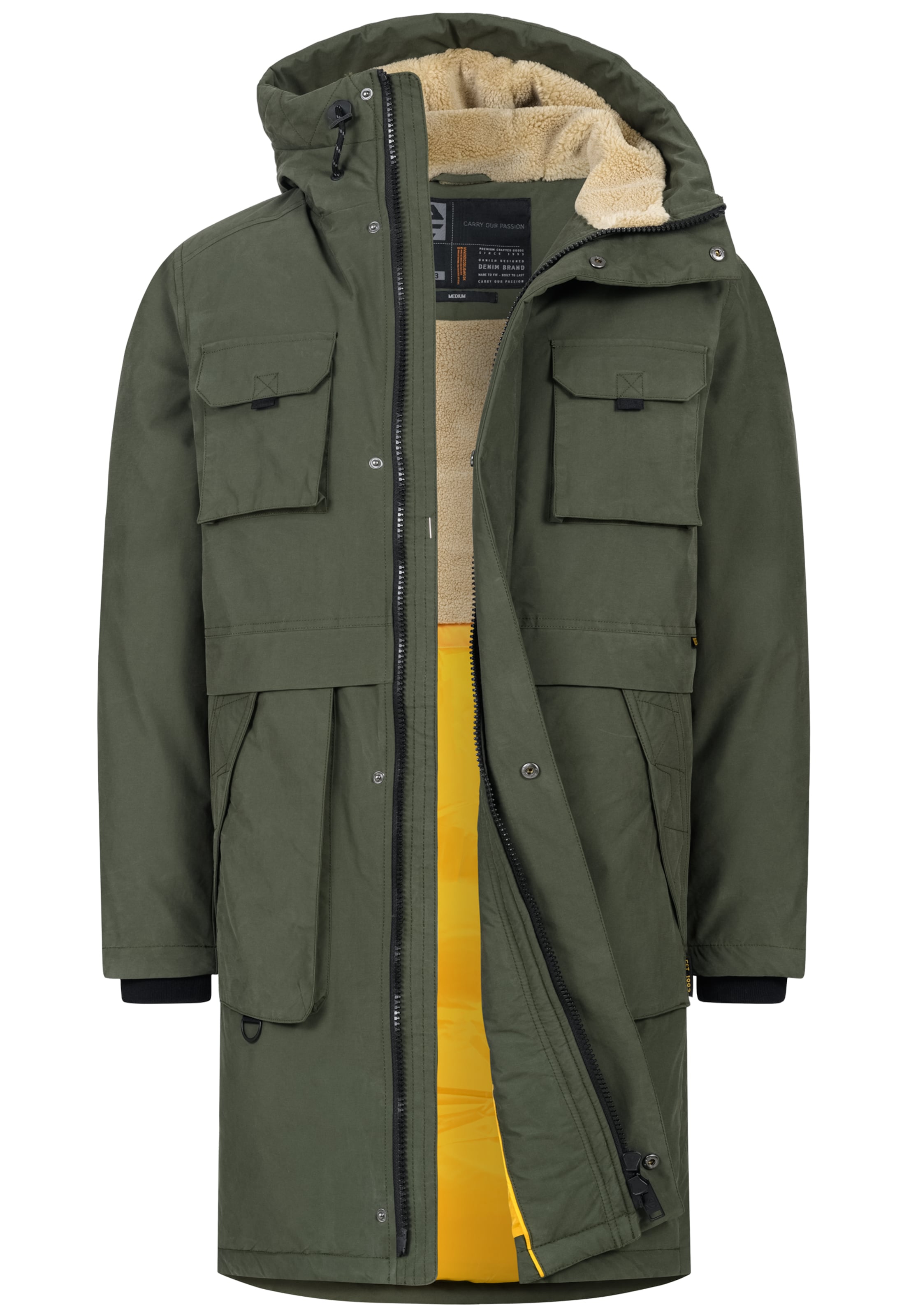 INDICODE JEANS Parka 'INKristof' in Grün: Vorderseite