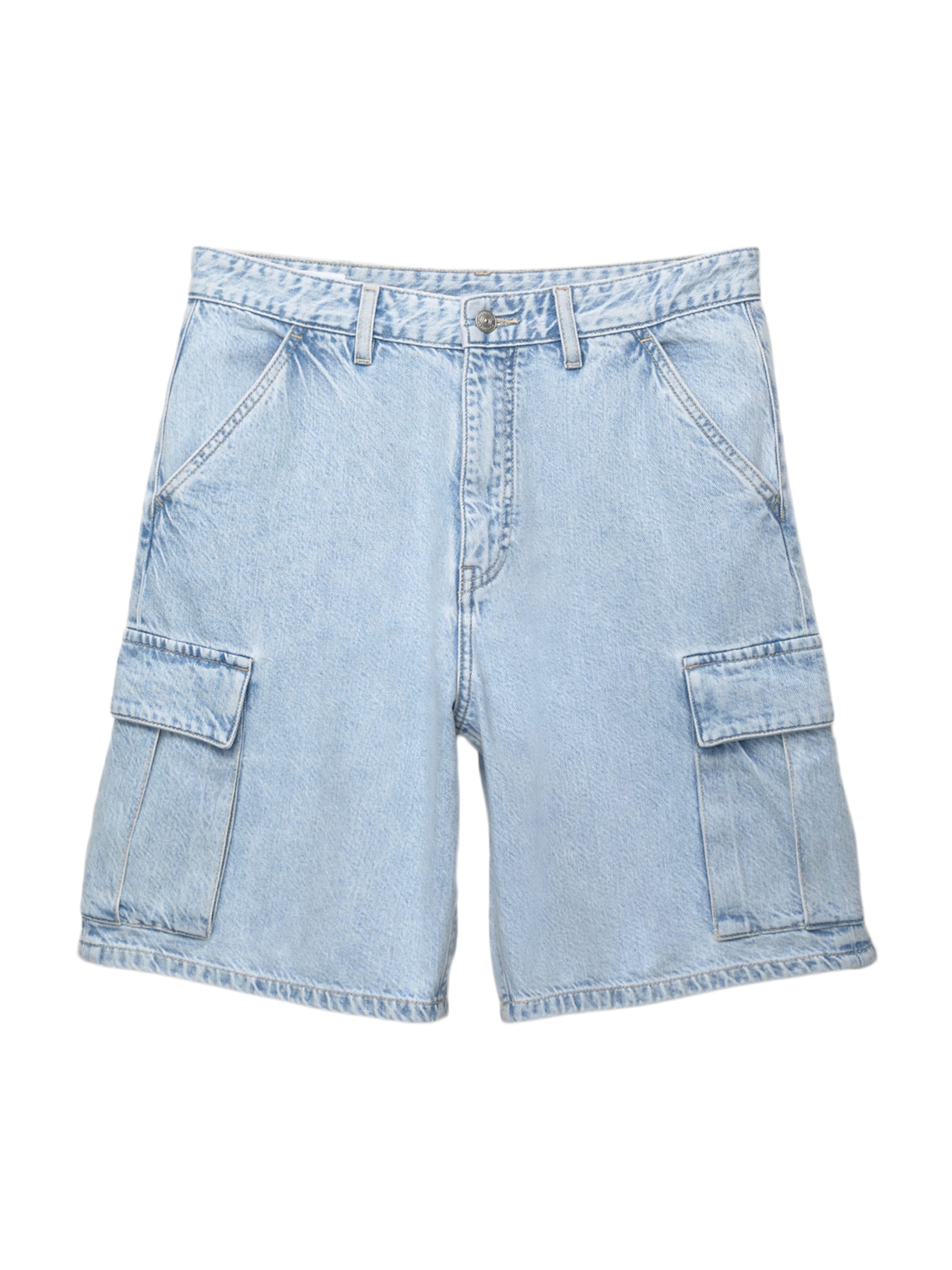 Largi Pantaloni eleganți de la Pull&Bear pe albastru: față