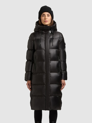 khujo Winter Coat 'Coulin Shiny' in Black: front
