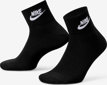 NIKE Athletic Socks in Black