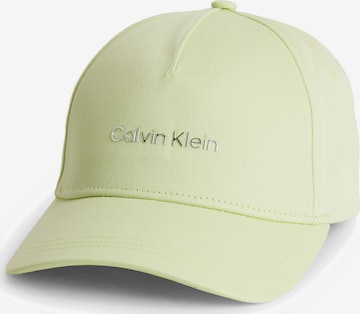 Casquette Calvin Klein en vert : devant