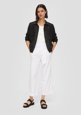 s.Oliver Wide leg Bandplooibroek in Wit