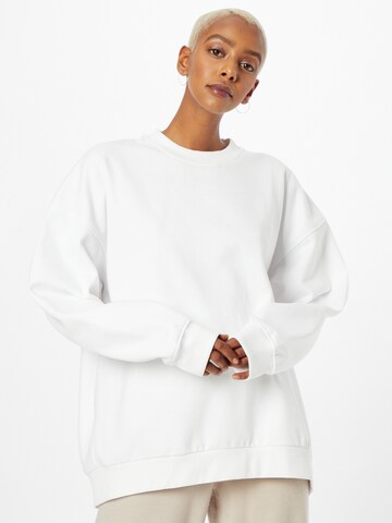WEEKDAYSweater majica - bijela boja: prednji dio