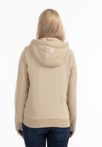 DreiMaster Maritim Zip-Up Hoodie 'Kilata' in Beige