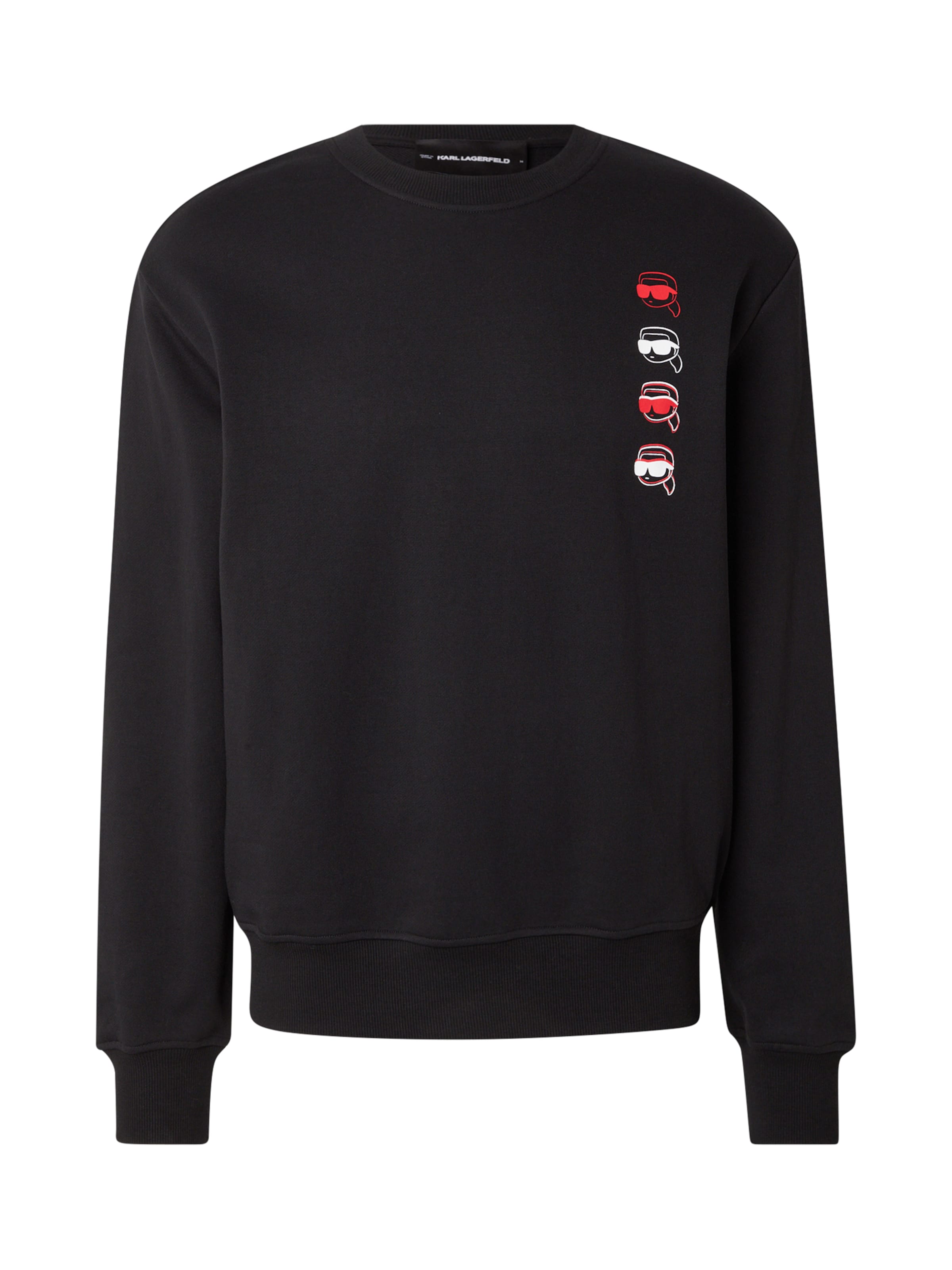 Karl LagerfeldSweater majica 'IKON FUSION' - crna boja: prednji dio
