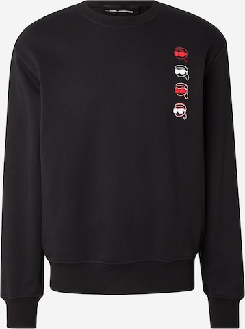 Karl LagerfeldSweater majica 'IKON FUSION' - crna boja: prednji dio