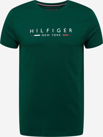 TOMMY HILFIGER Μπλουζάκι 'New York' σε πράσινο: μπροστά